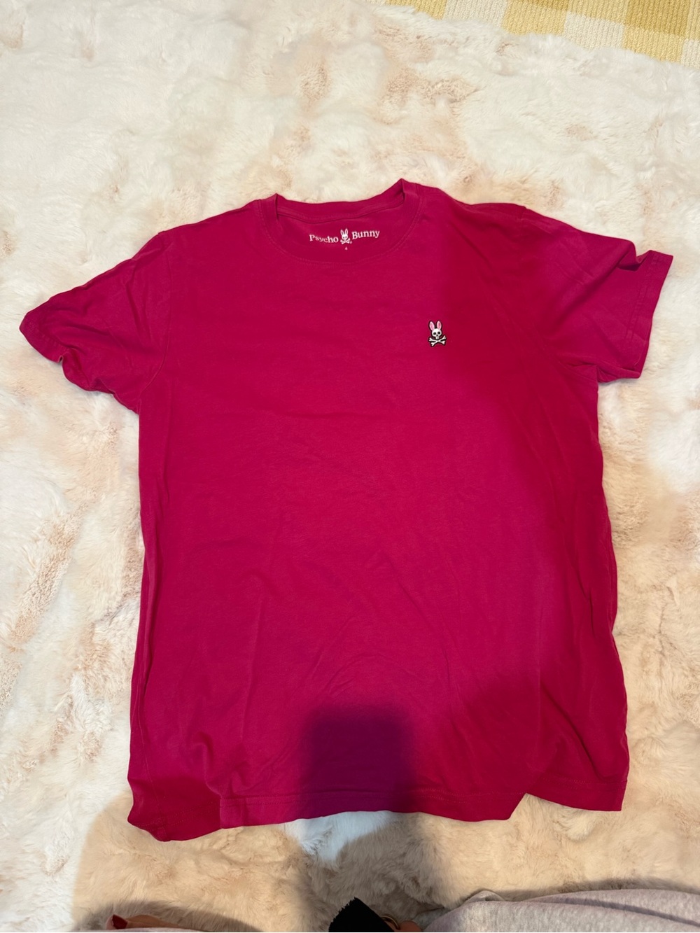 Psycho Bunny Short Sleeve Crew Tee in Fuchsia Pink